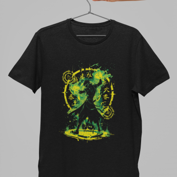 Arcane neon graphic t-shirt on hanger