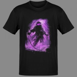 Stormwraith Captain ghost pirate t-shirt with purple lightning graphic